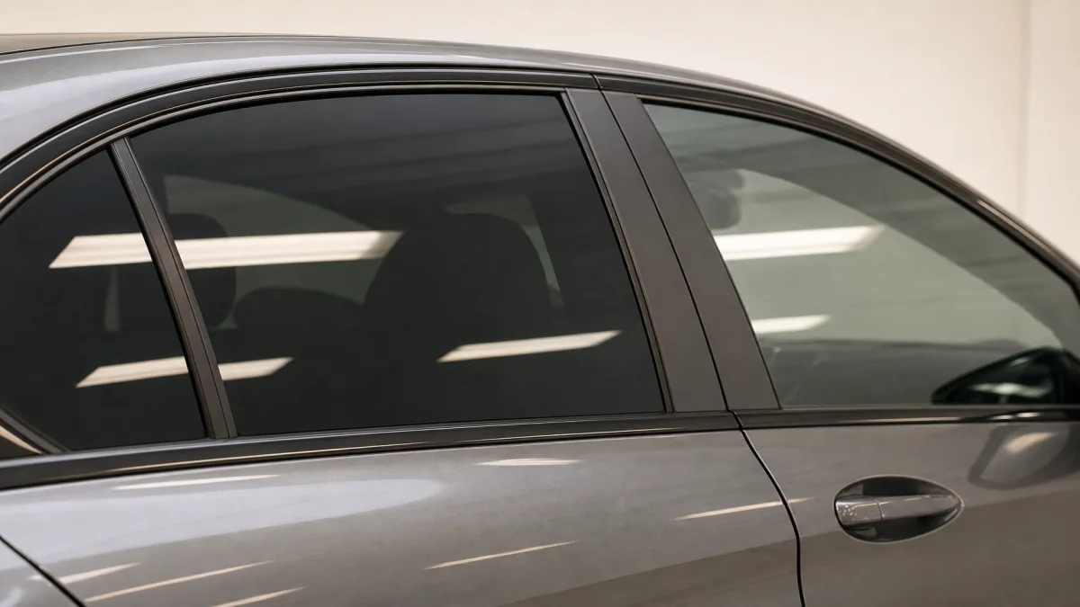 Vergleich keramischer und athermischer Scheibenfolien auf Autoscheibe, Bild 1200x675